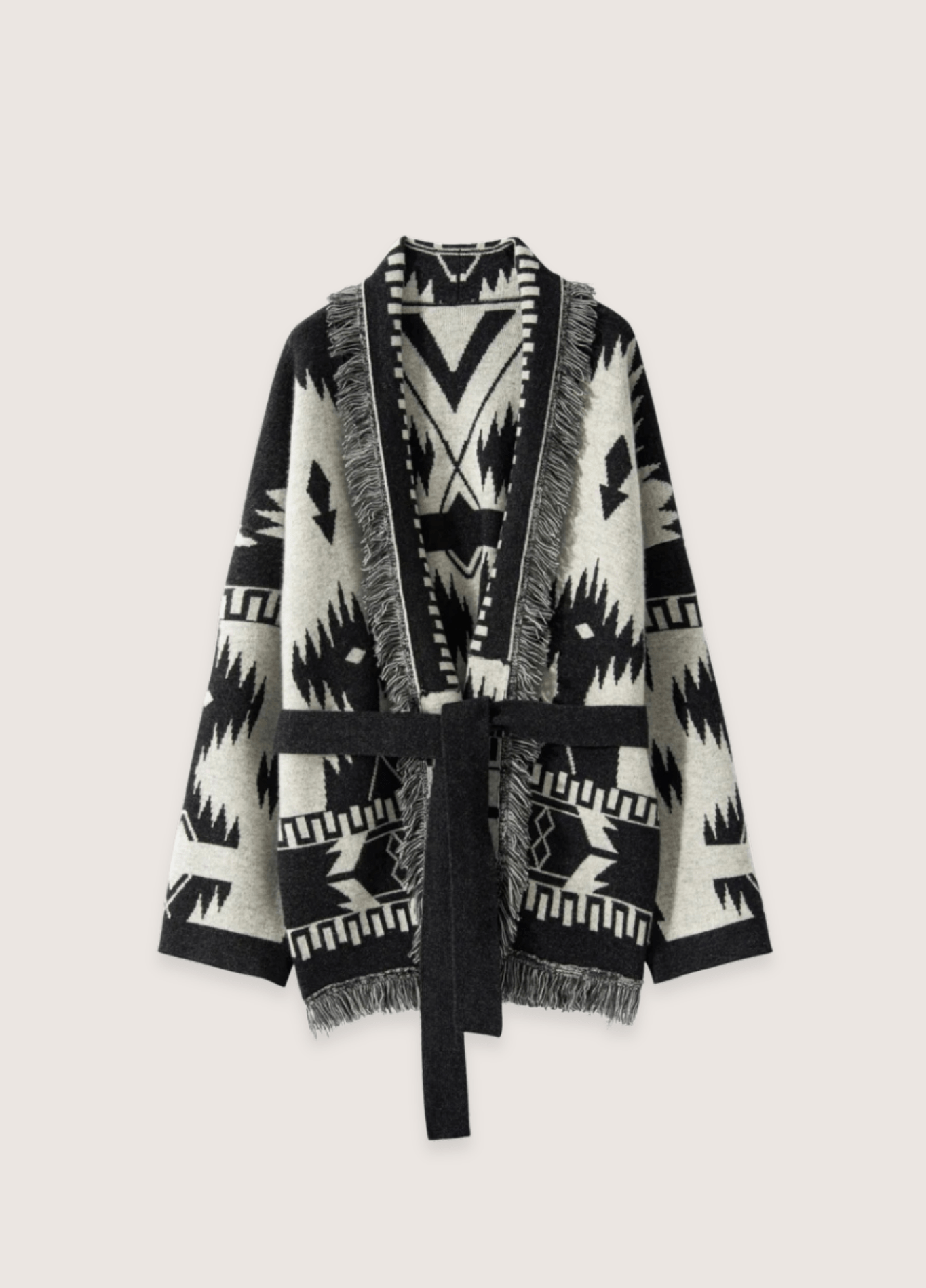 DONE Luxury Women Vintage Tassels Cardigan 100% Cashmere Knit Jacquard Sweater Coat Autumn Winter High Quality Female Clothing Tops DONE Luxury Women Vintage Tassels Cardigan 100% Cashmere Knit Jacquard Sweater Coat Autumn Winter High Quality Female Clothing Tops black / One Size