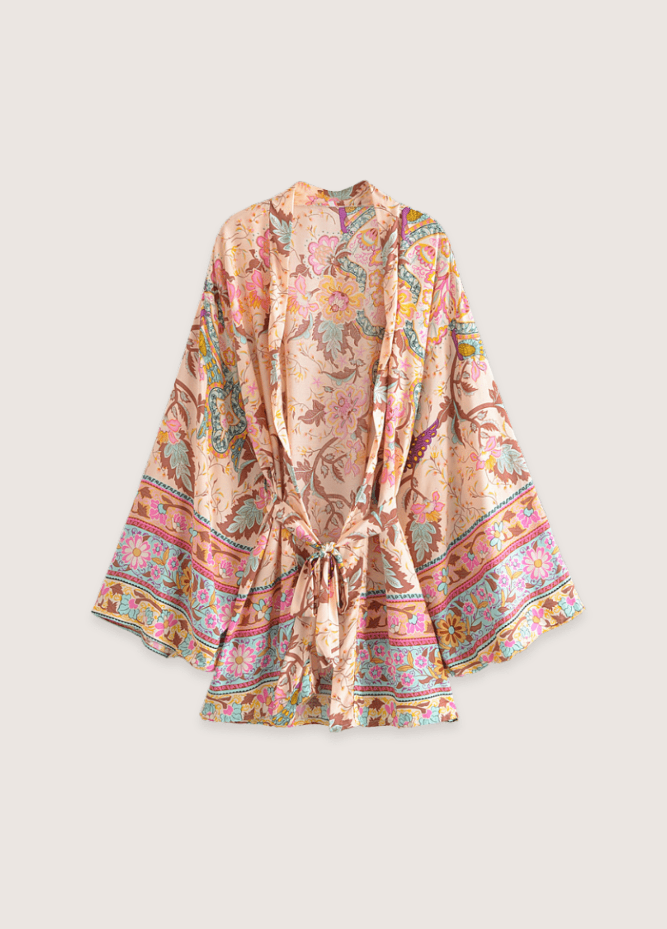 Kimono court floral coloré Kimono court floral coloré rose / S