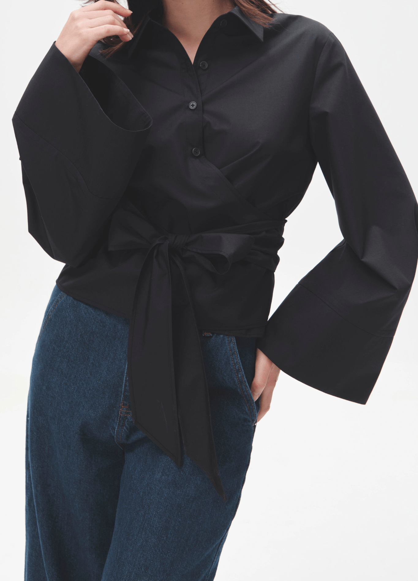Kimono court noir | Cache-coeur Kimono court noir | Cache-coeur