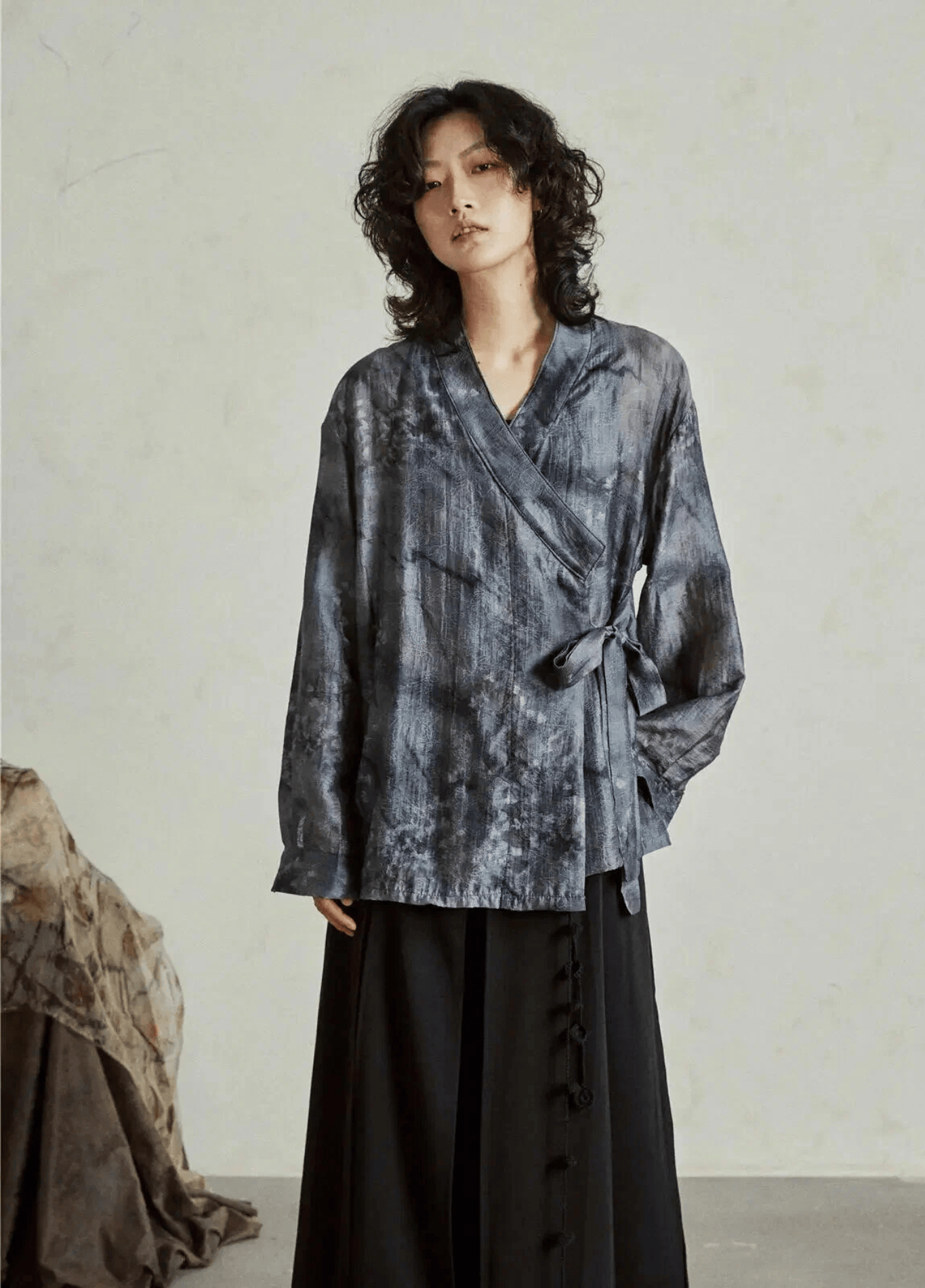 Kimono court | Sumi Kimono court | Sumi bleu / M