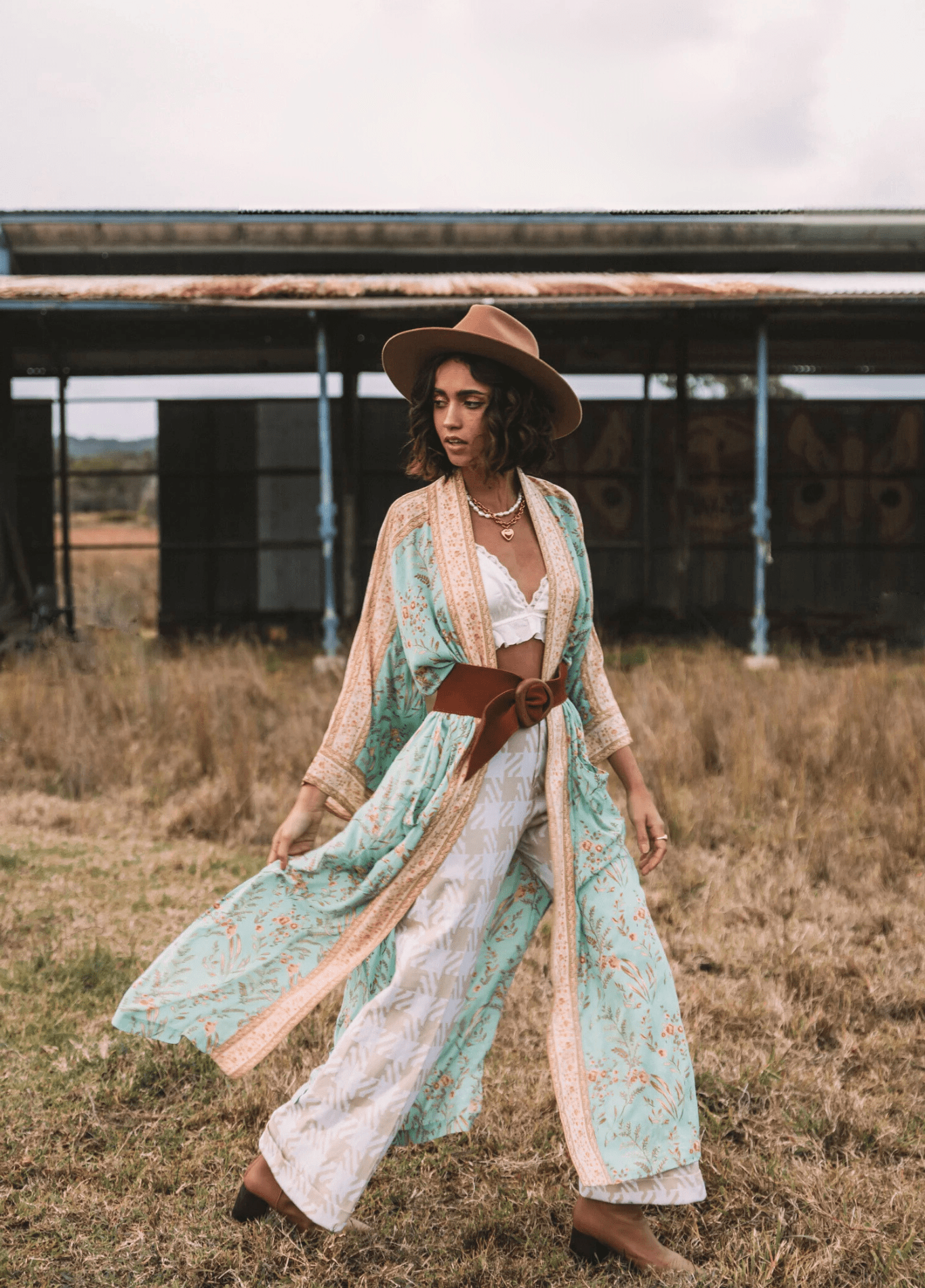 Kimono long bleu | Daisy Bohème Kimono long bleu | Daisy Bohème