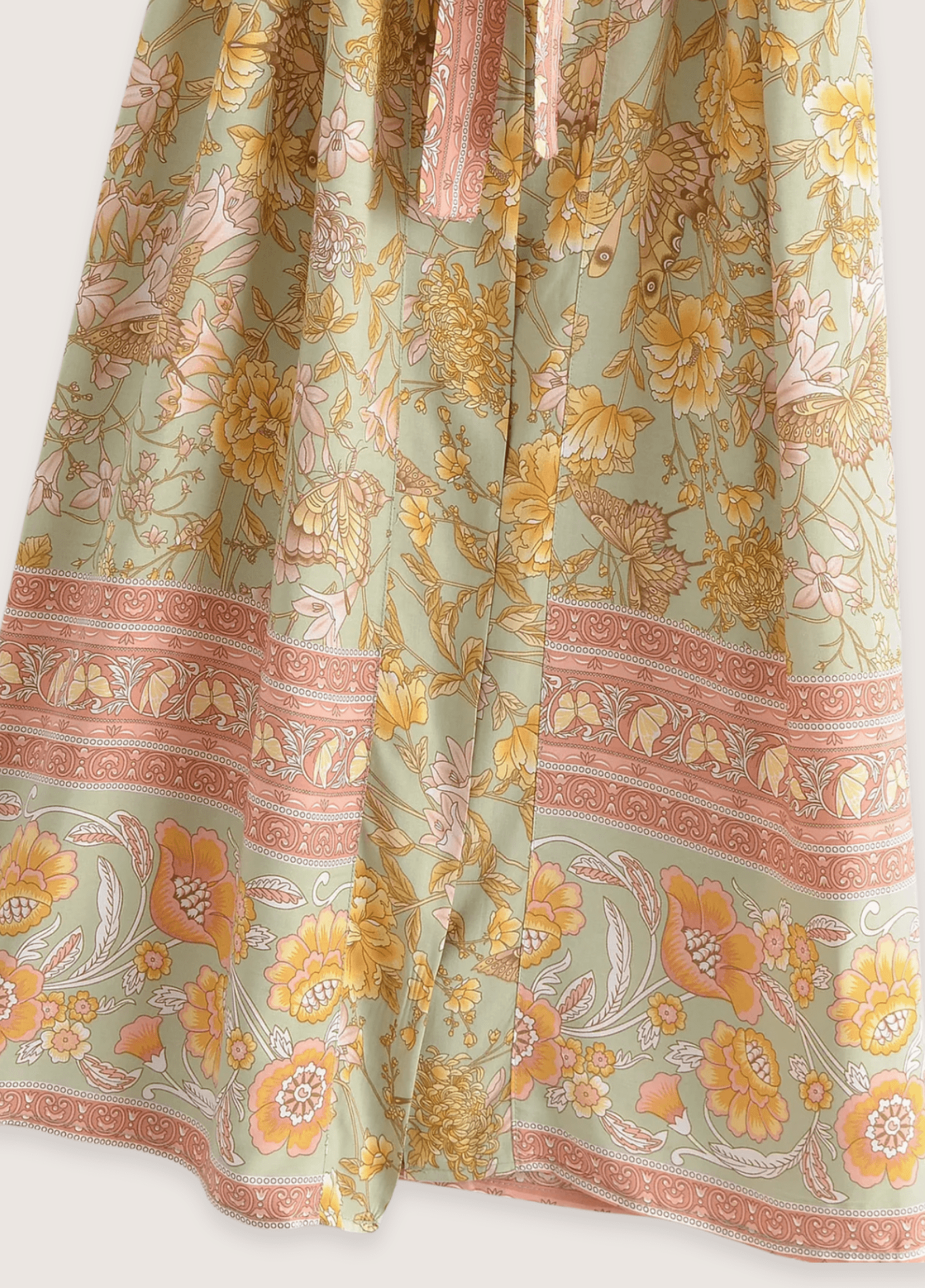 Kimono long bohème fleuri Kimono long bohème fleuri