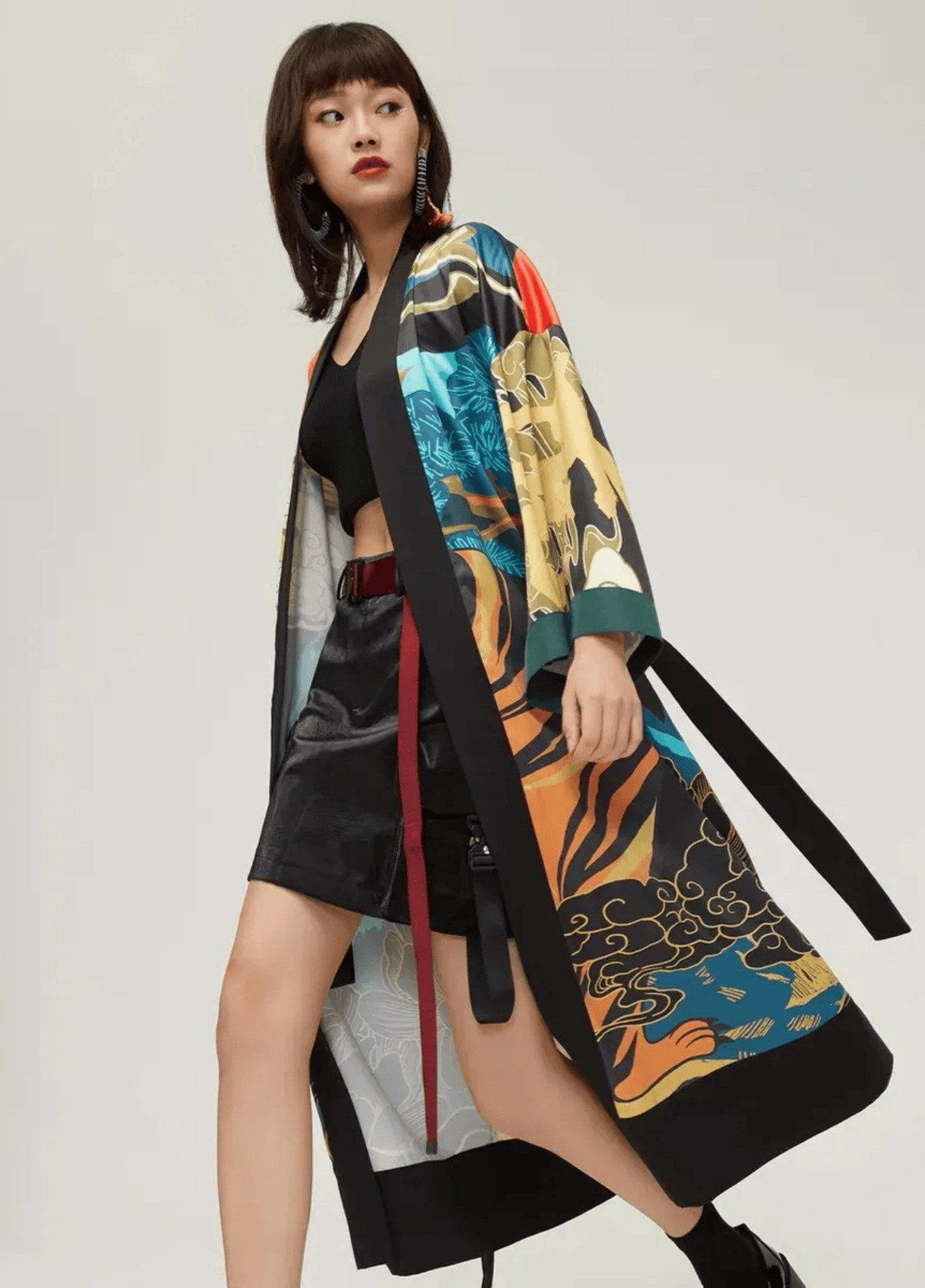 Kimono long femme | Tora Kimono long femme | Tora noir / unique