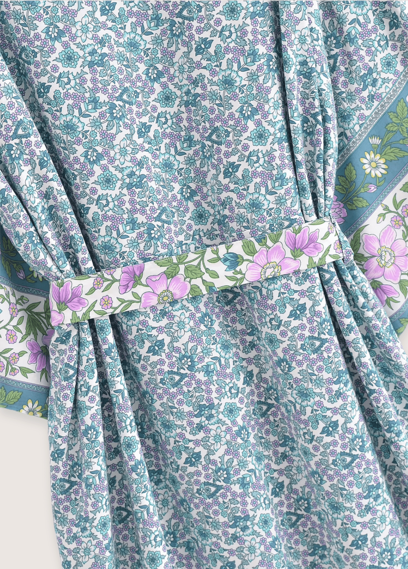 Kimono long | Floral Turquoise Kimono long | Floral Turquoise