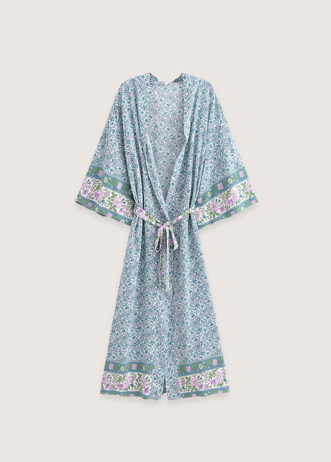 Kimono long | Floral Turquoise Kimono long | Floral Turquoise bleu / S