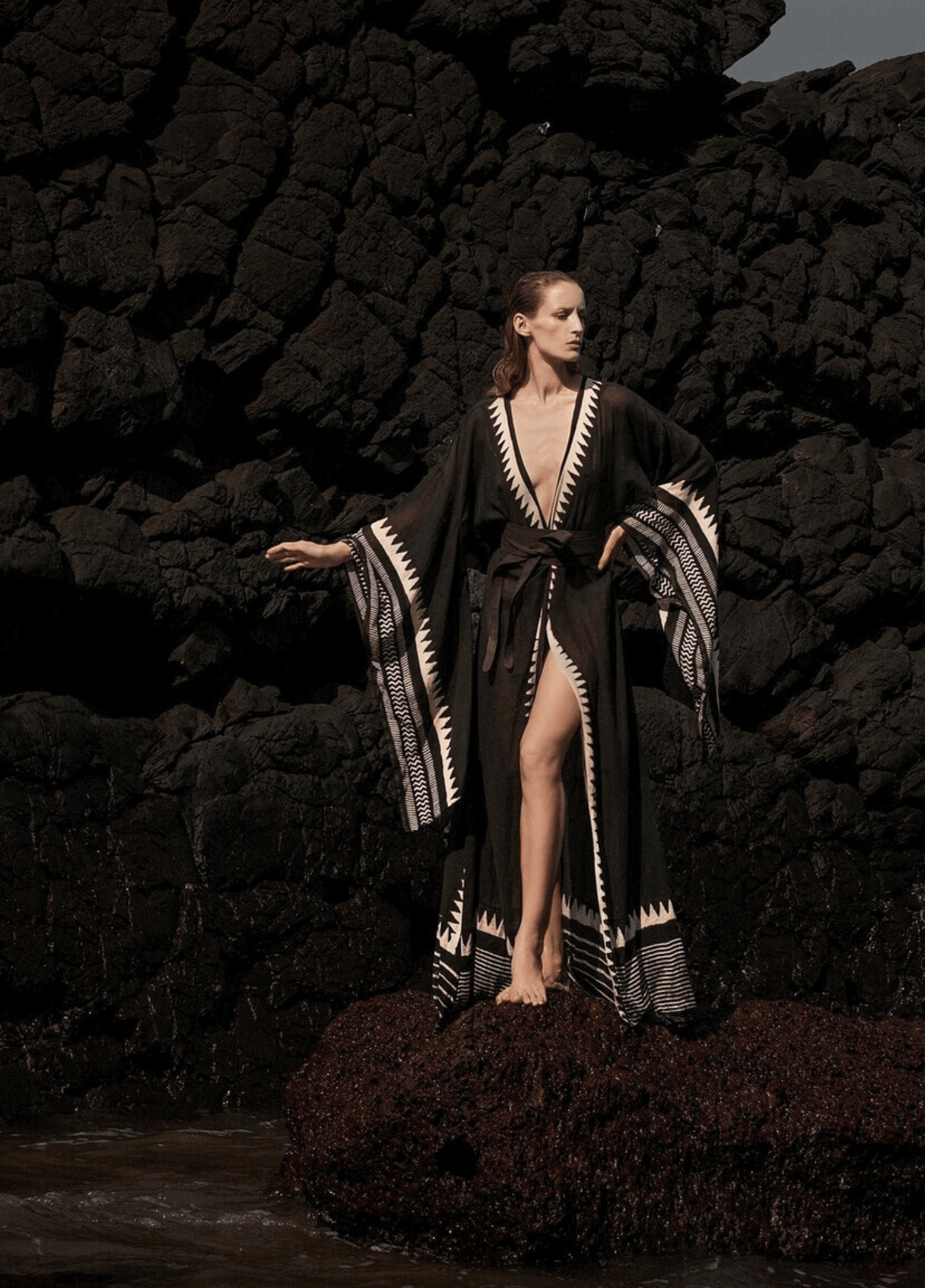 Kimono long noir | Nami Kimono long noir | Nami noir / unique