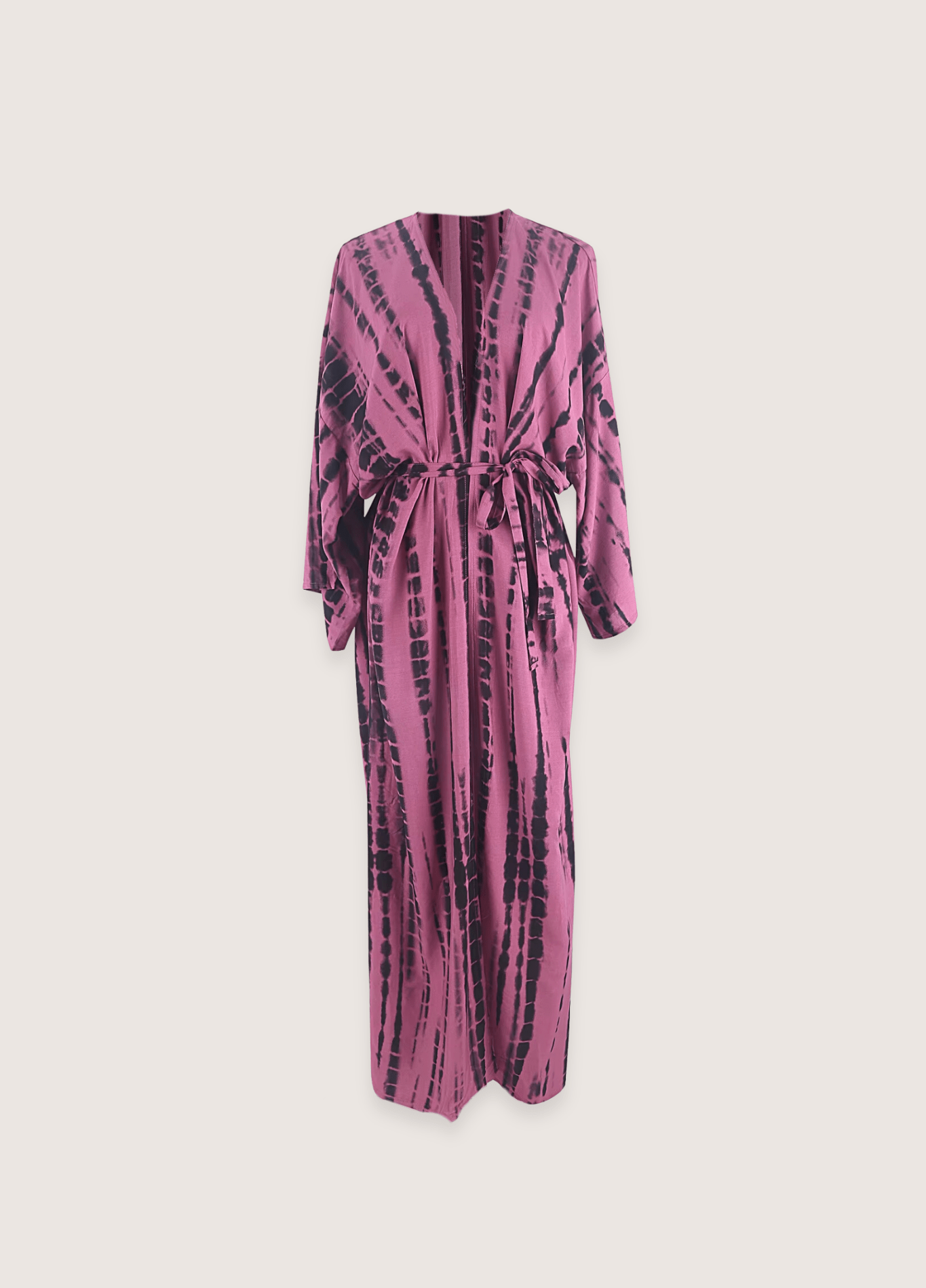 Kimono long rose rougeâtre à imprimé Tie Dye Kimono long rose rougeâtre à imprimé Tie Dye rose / unique