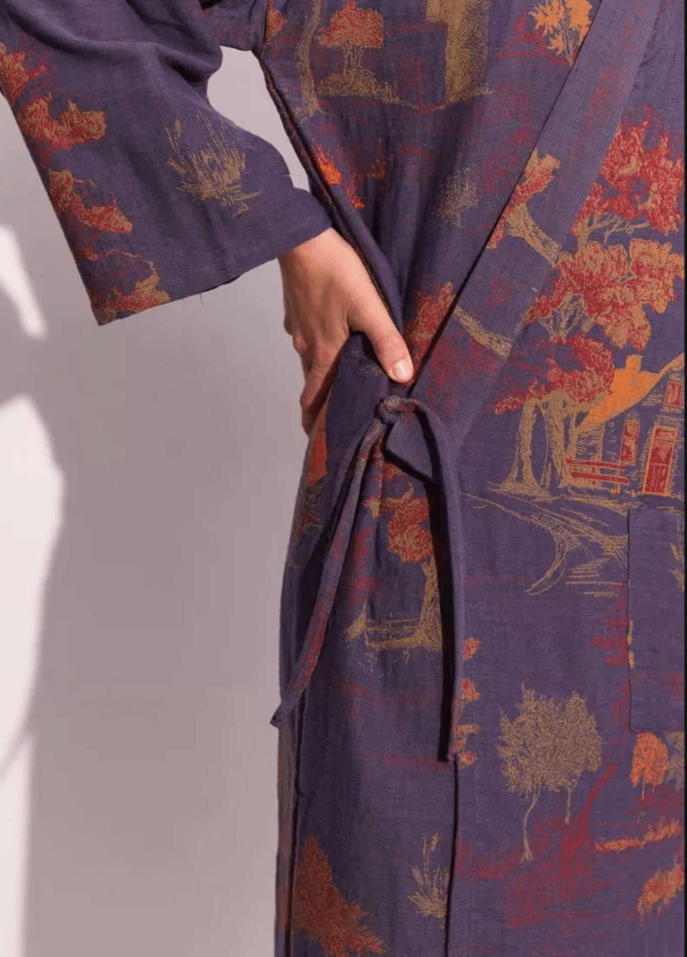 Peignoir kimono bleu femme | Momiji Peignoir kimono bleu femme | Momiji