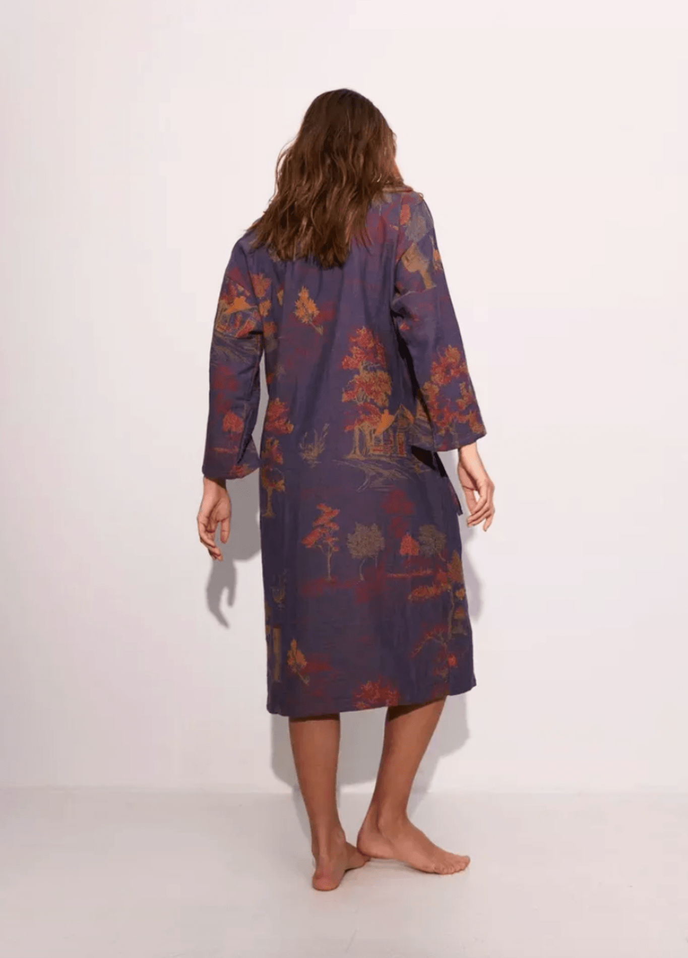 Peignoir kimono bleu femme | Momiji Peignoir kimono bleu femme | Momiji