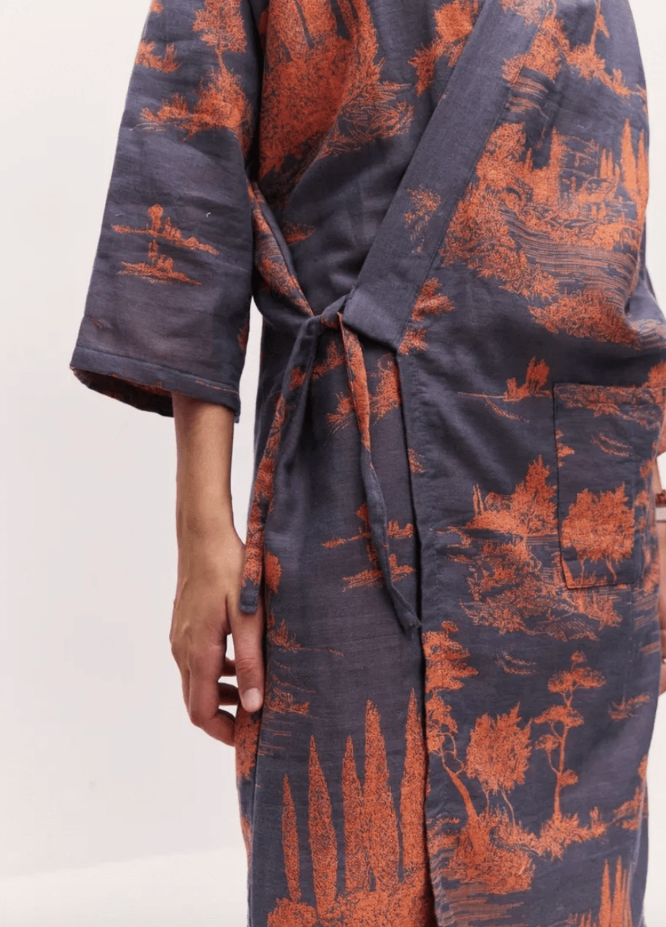 Peignoir kimono bleu femme | Ukiyo Peignoir kimono bleu femme | Ukiyo