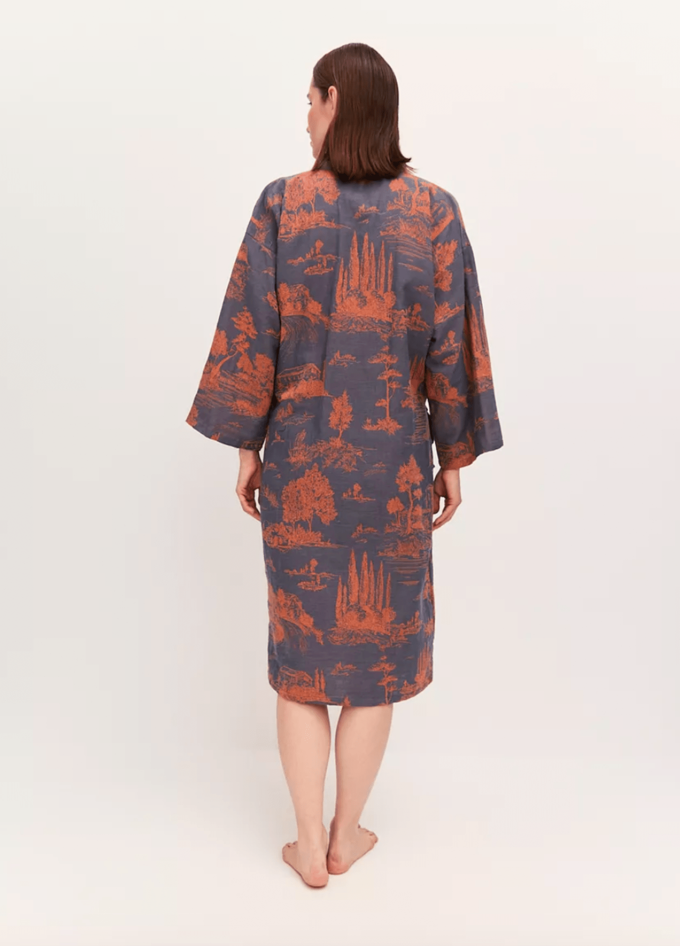 Peignoir kimono bleu femme | Ukiyo Peignoir kimono bleu femme | Ukiyo