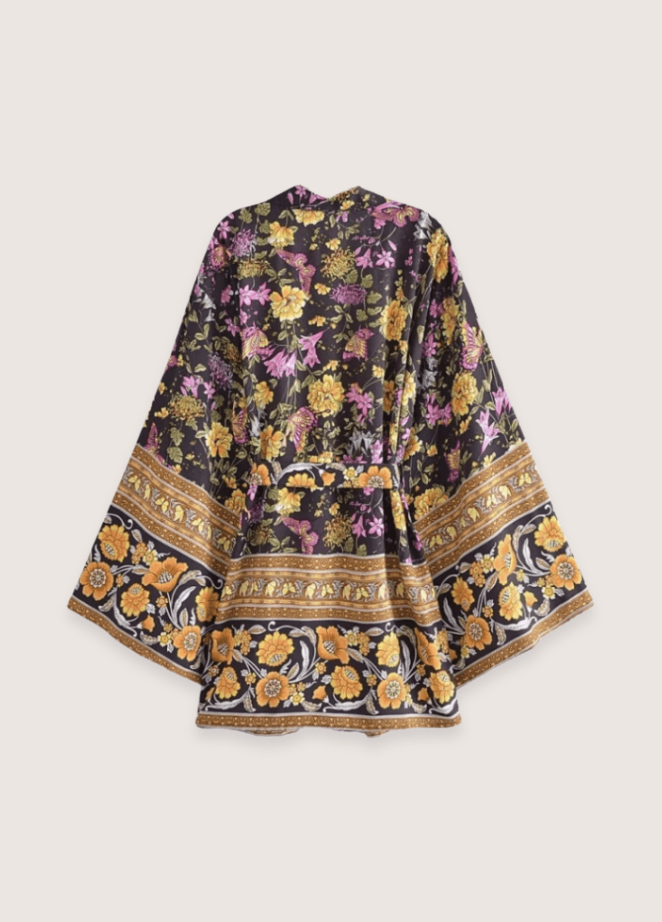 READY Vintage Multi Floral Print Women Bohemian Kimono Beachwear Batwing Sleeves Rayon Robe Beach Boho Bikini Cover-ups READY Vintage Multi Floral Print Women Bohemian Kimono Beachwear Batwing Sleeves Rayon Robe Beach Boho Bikini Cover-ups