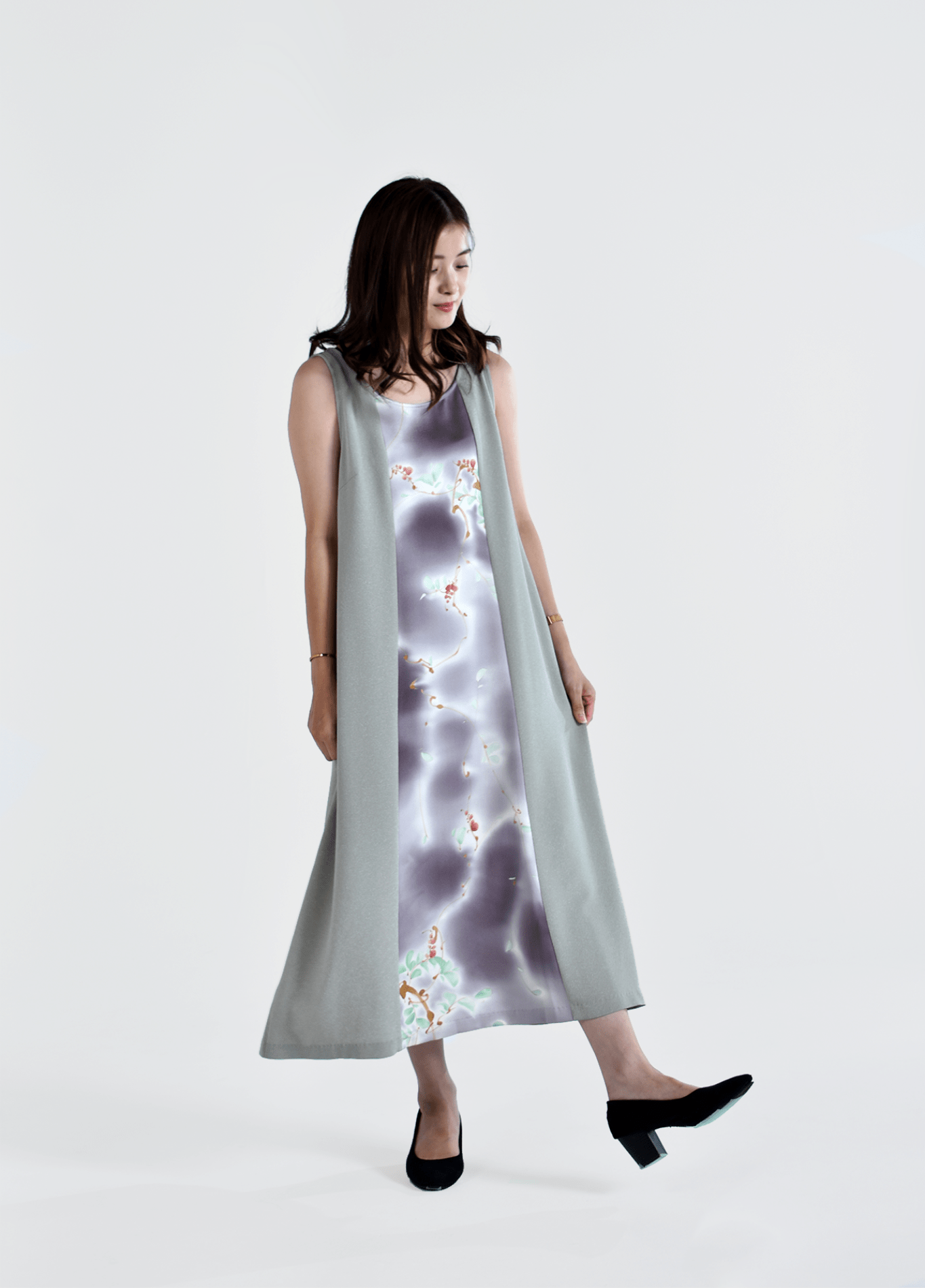 Robe kimono soie | Akai Kajitsu Robe kimono soie | Akai Kajitsu M