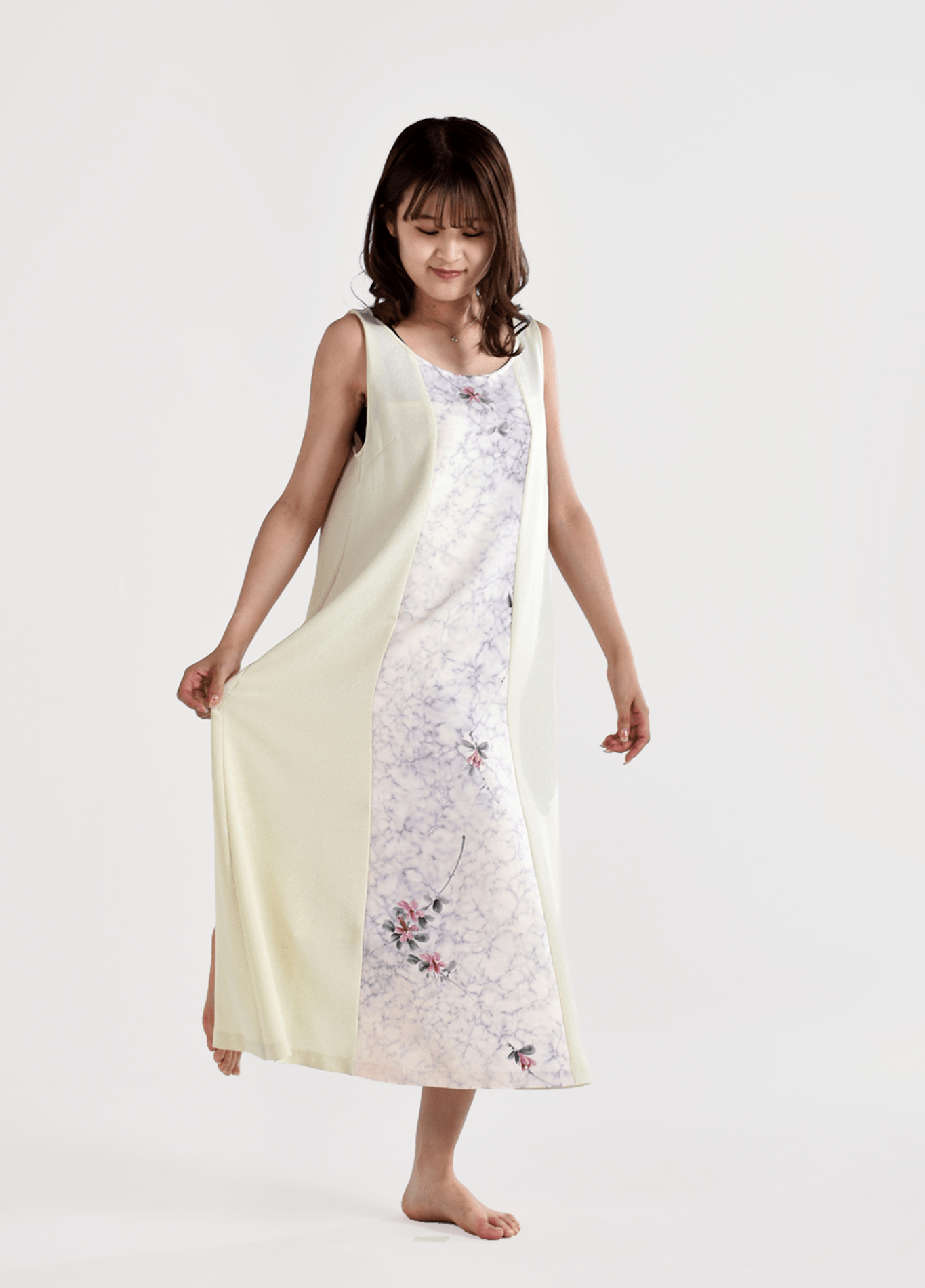 Robe kimono soie | Dairiseki Robe kimono soie | Dairiseki L