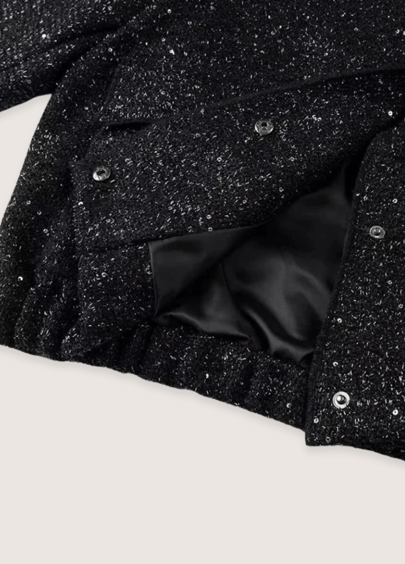 Veste kimono noir à paillettes | Hoshi Veste kimono noir à paillettes | Hoshi