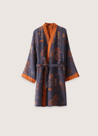 Peignoir kimono bleu homme | Ryokan
 coton