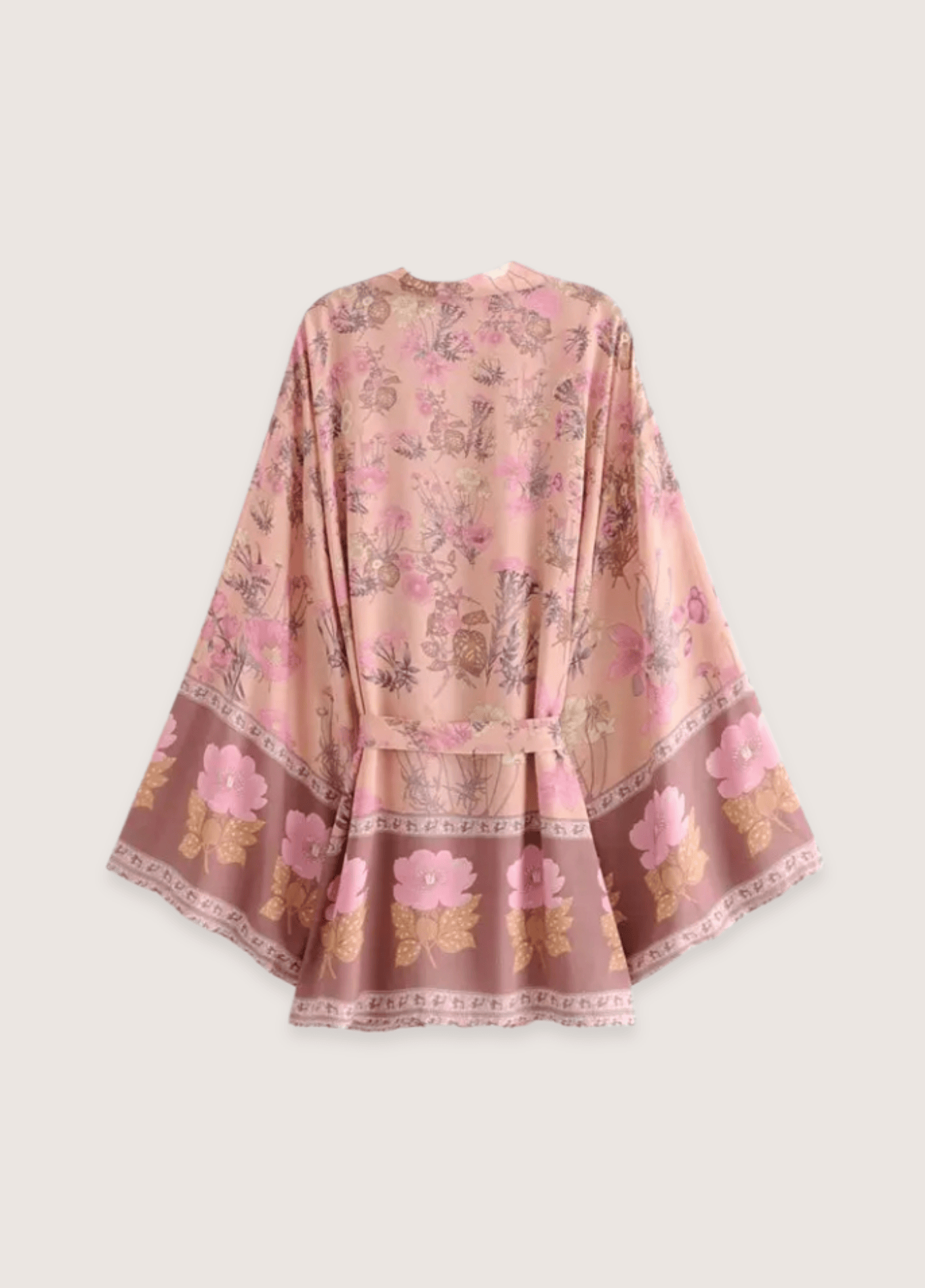 DONE BOHO Women Bohemian Yellow V neck Flower Print Kimono Shirt Holiday Beach Tide Bow Sashes Mid Long Cardigan Blouse Tops DONE BOHO Women Bohemian Yellow V neck Flower Print Kimono Shirt Holiday Beach Tide Bow Sashes Mid Long Cardigan Blouse Tops