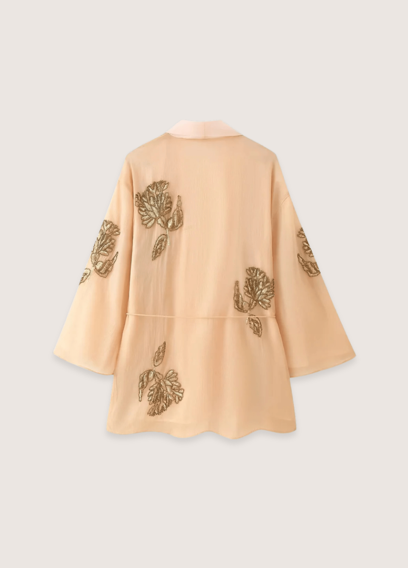 DONE Silk Blend Kimono Jacket Women's Fashion Beaded Decorated Outerwear Coat V-neck Long Sleeve Outerwear Loose Fit Batwing Jacket DONE Silk Blend Kimono Jacket Women's Fashion Beaded Decorated Outerwear Coat V-neck Long Sleeve Outerwear Loose Fit Batwing Jacket Beige / One Size