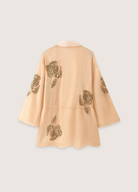 DONE Silk Blend Kimono Jacket Women's Fashion Beaded Decorated Outerwear Coat V-neck Long Sleeve Outerwear Loose Fit Batwing Jacket DONE Silk Blend Kimono Jacket Women's Fashion Beaded Decorated Outerwear Coat V-neck Long Sleeve Outerwear Loose Fit Batwing Jacket Beige / One Size