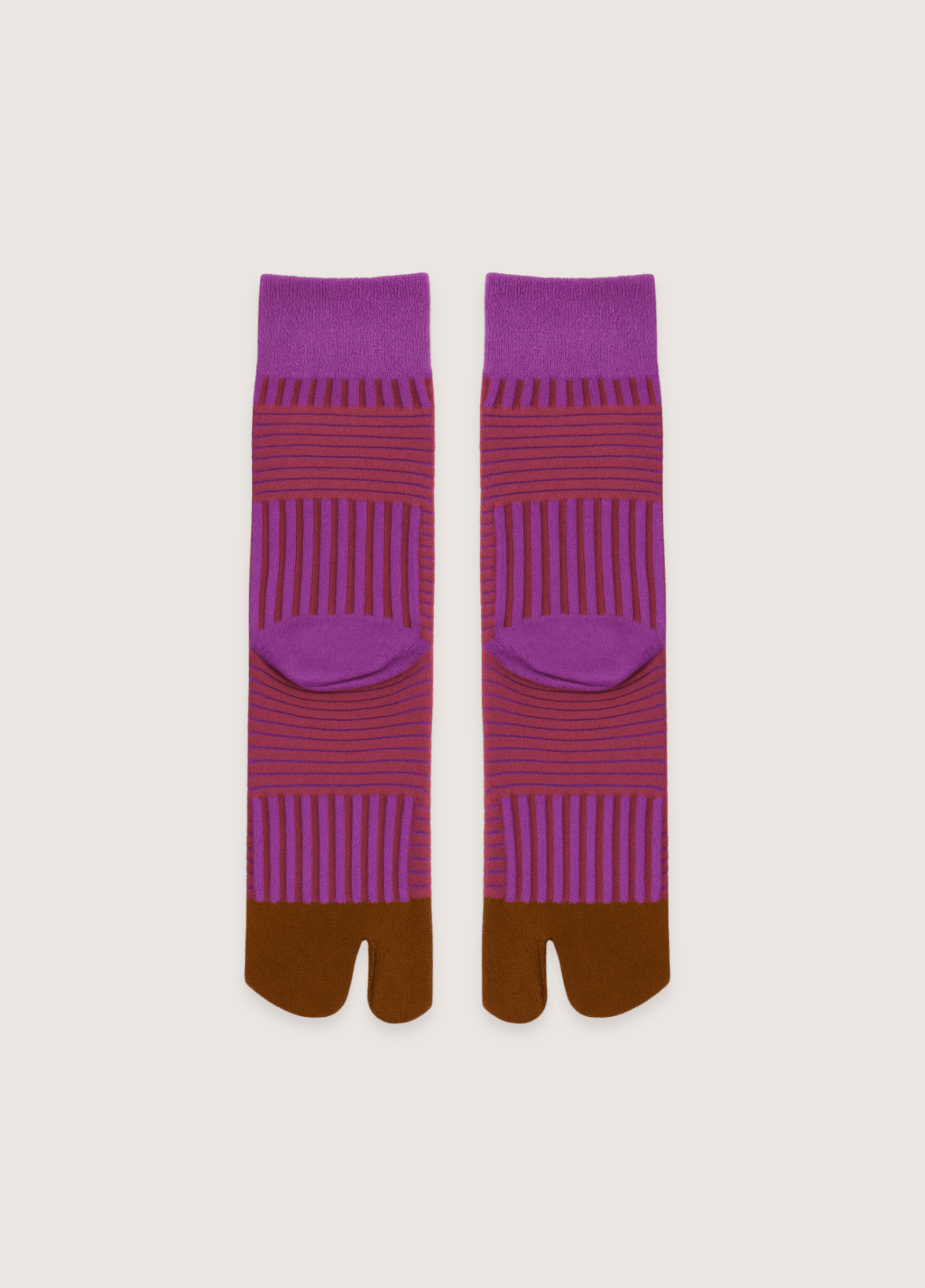 DONE Soft Combed Cotton Women's Two Toe Socks Fashion Retro Striped Color Matching Harajuku Japanese Sandals Tabi Socks Autumn Winter DONE Soft Combed Cotton Women's Two Toe Socks Fashion Retro Striped Color Matching Harajuku Japanese Sandals Tabi Socks Autumn Winter Tabi Rose Red / Size 35-40 / CHINA