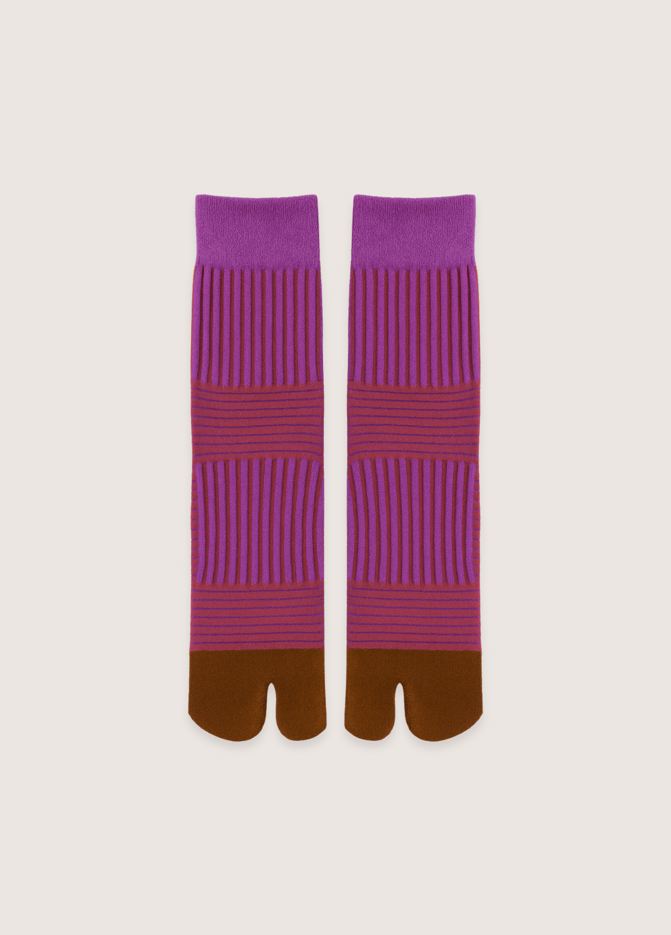 DONE Soft Combed Cotton Women's Two Toe Socks Fashion Retro Striped Color Matching Harajuku Japanese Sandals Tabi Socks Autumn Winter DONE Soft Combed Cotton Women's Two Toe Socks Fashion Retro Striped Color Matching Harajuku Japanese Sandals Tabi Socks Autumn Winter Tabi Rose Red / Size 35-40 / CHINA