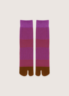 DONE Soft Combed Cotton Women's Two Toe Socks Fashion Retro Striped Color Matching Harajuku Japanese Sandals Tabi Socks Autumn Winter DONE Soft Combed Cotton Women's Two Toe Socks Fashion Retro Striped Color Matching Harajuku Japanese Sandals Tabi Socks Autumn Winter Tabi Rose Red / Size 35-40 / CHINA