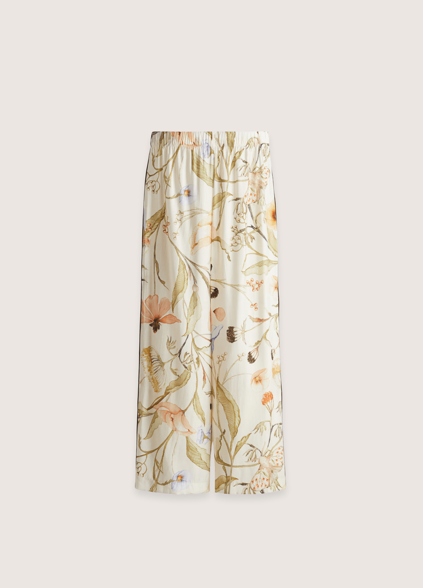 DONE UNIZERA women's floral pattern shirt with rolled edge design long pants temperament spring new pants DONE UNIZERA women's floral pattern shirt with rolled edge design long pants temperament spring new pants