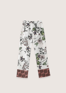 DONE Y2K TRAF fashion printed panty suit female V-neck lace-up top+high waist wide-leg pants loose two-piece 2024 new DONE Y2K TRAF fashion printed panty suit female V-neck lace-up top+high waist wide-leg pants loose two-piece 2024 new