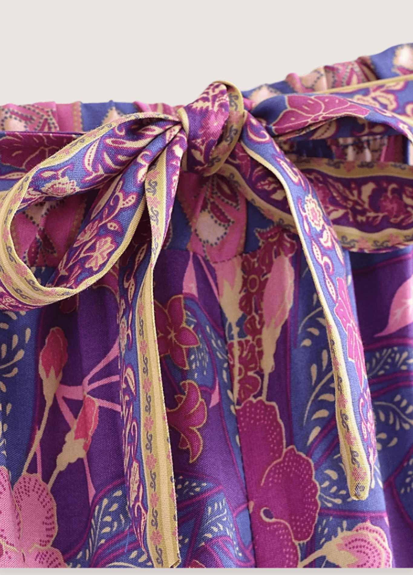 Ensemble pantalon kimono violet fleuri Ensemble pantalon kimono violet fleuri