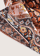 Kimono court bohème orange et noir Kimono court bohème orange et noir