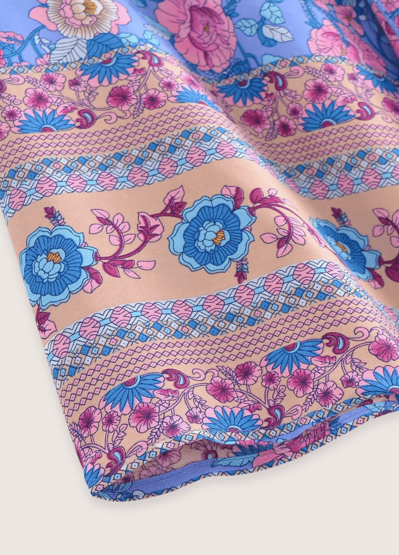 Kimono court plage | Violette d'Été Kimono court plage | Violette d'Été