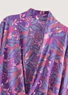 Kimono court violet fleuri Kimono court violet fleuri