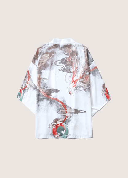 Kimono Dragon Céleste | Édition Prestige blanc / S