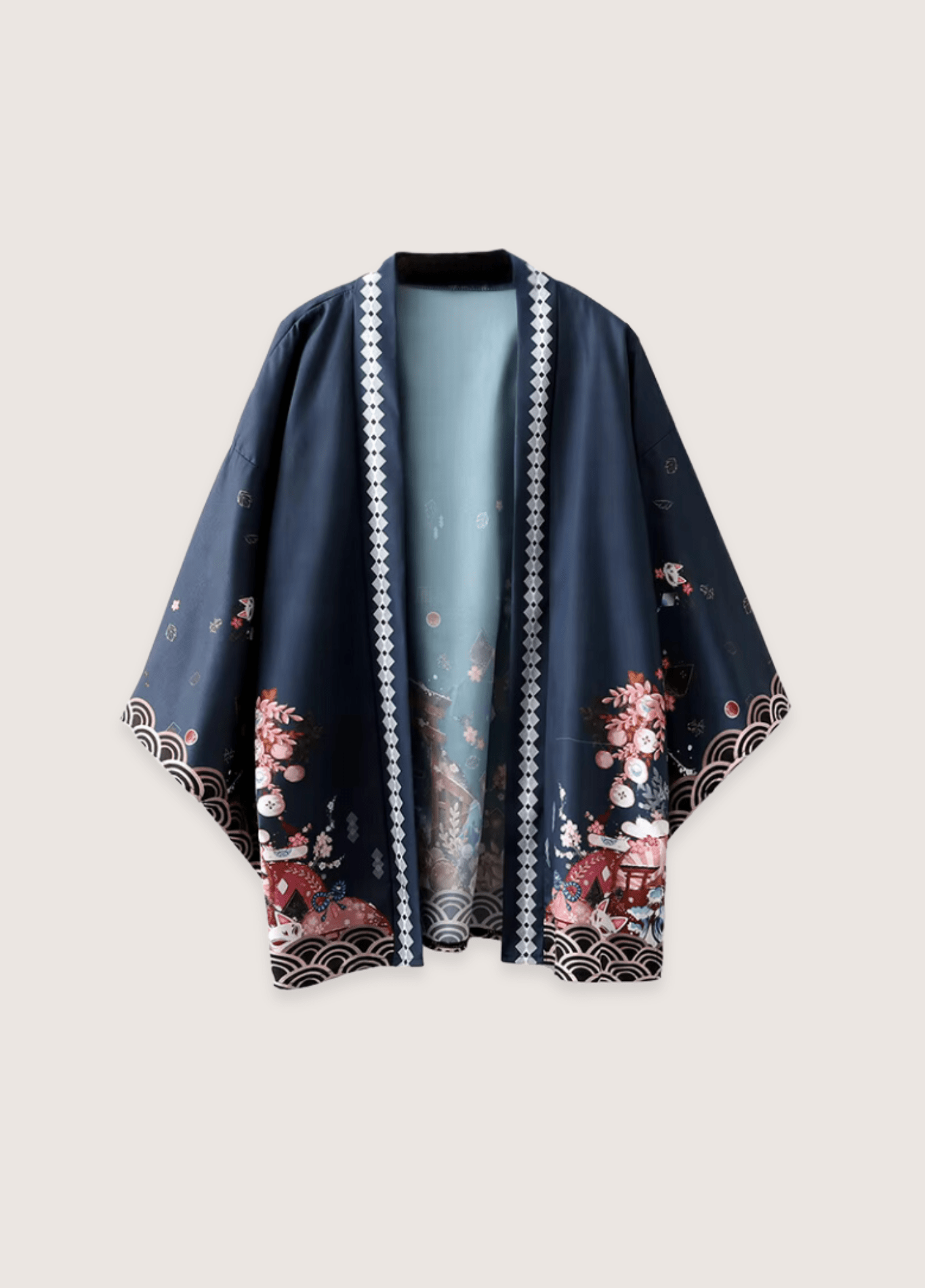 Kimono japonais | Bleu Mystique bleu / unique