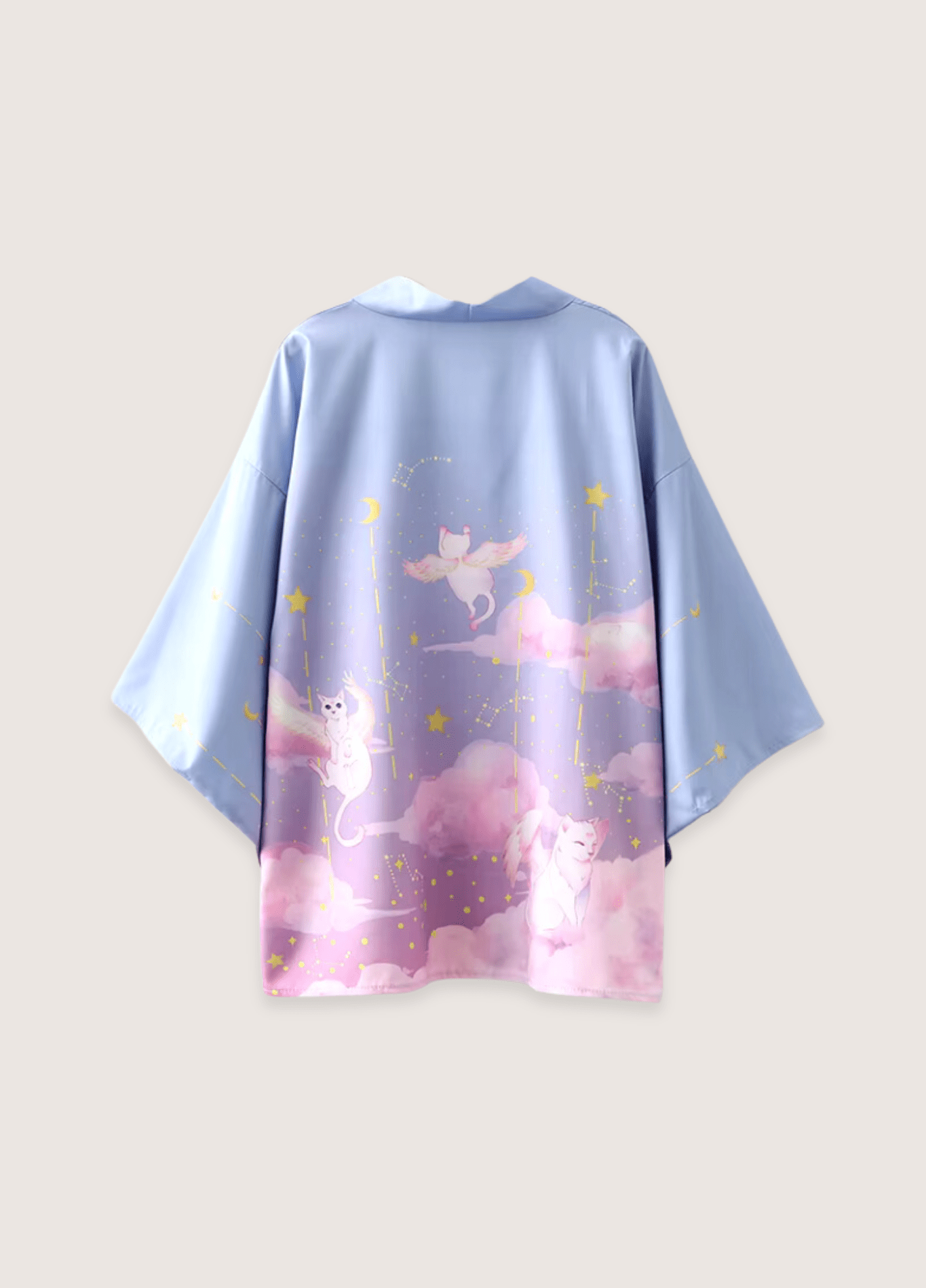 Kimono japonais | Chat Rêveur bleu / unique