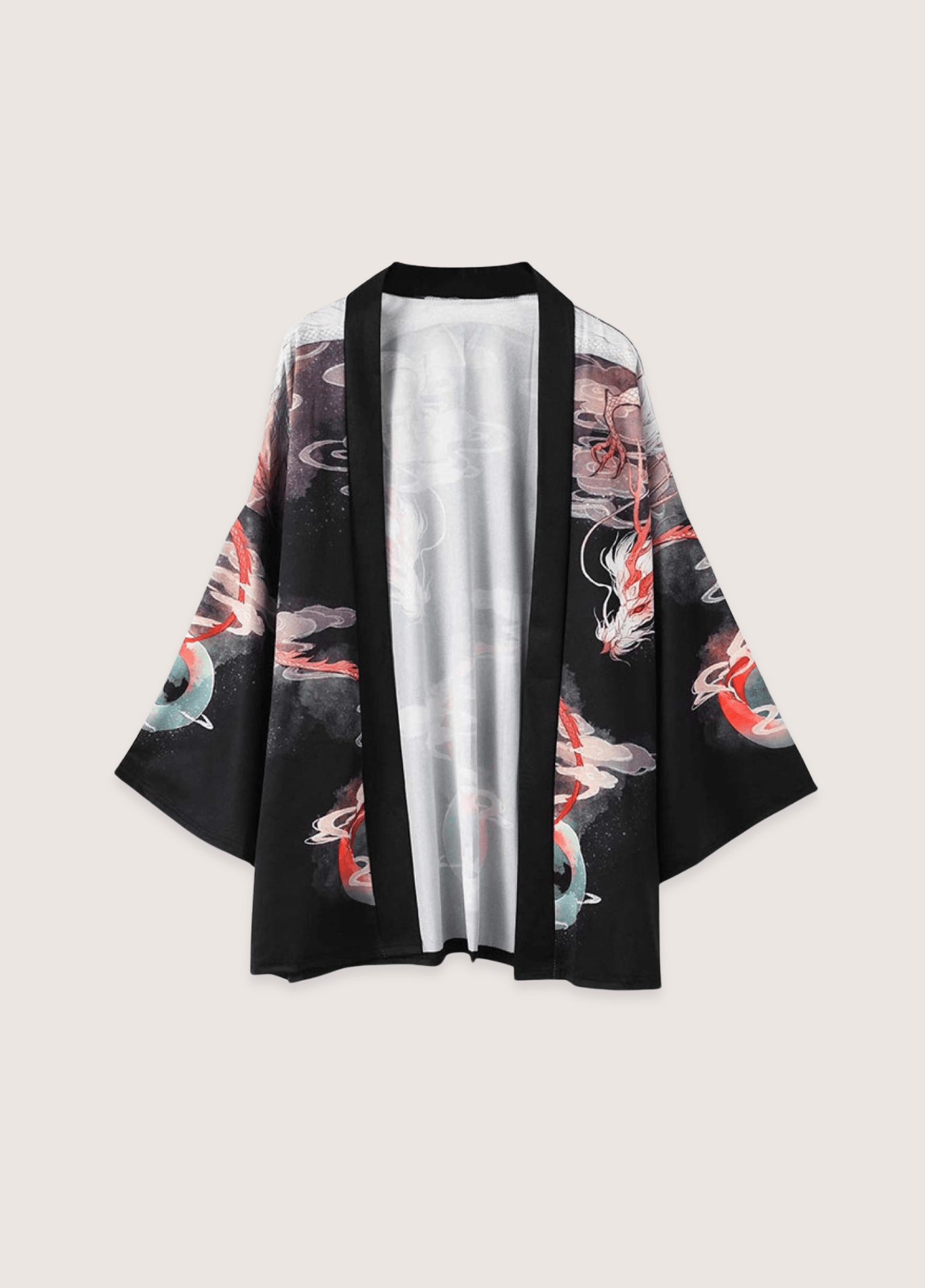 Kimono japonais | Dragon Céleste noir / unique