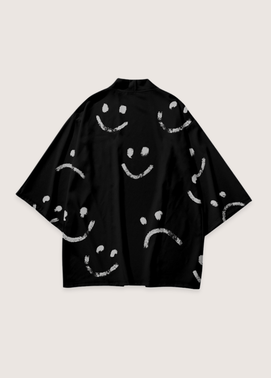 Kimono japonais | Smiley Kimono japonais | Smiley noir / XS