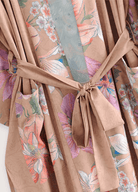 Kimono long beige rosé | Fleur et Paon Bohème Kimono long beige rosé | Fleur et Paon Bohème