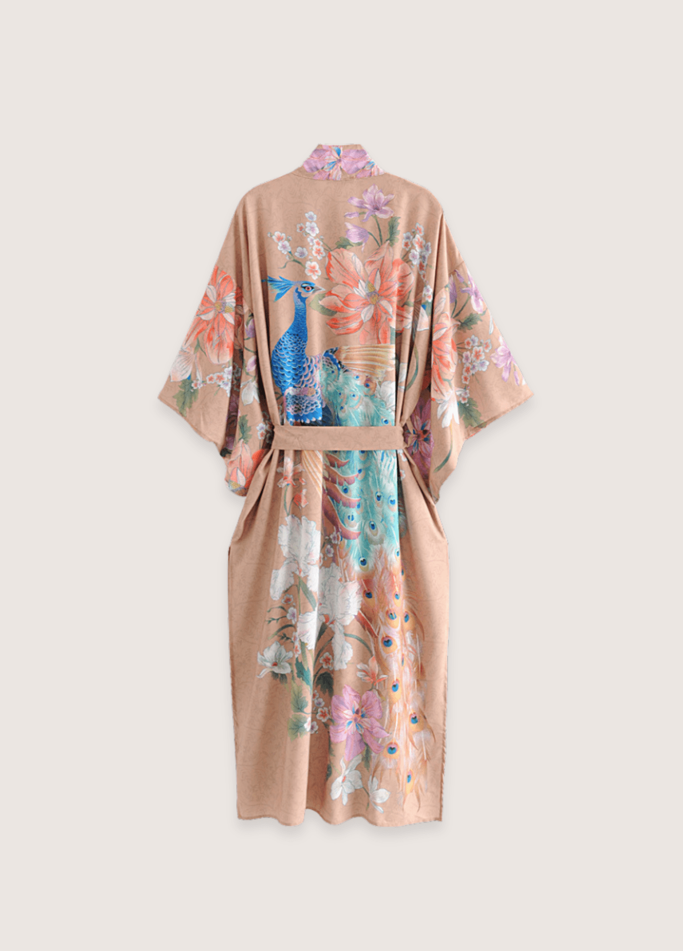 Kimono long beige rosé | Fleur et Paon Bohème Kimono long beige rosé | Fleur et Paon Bohème