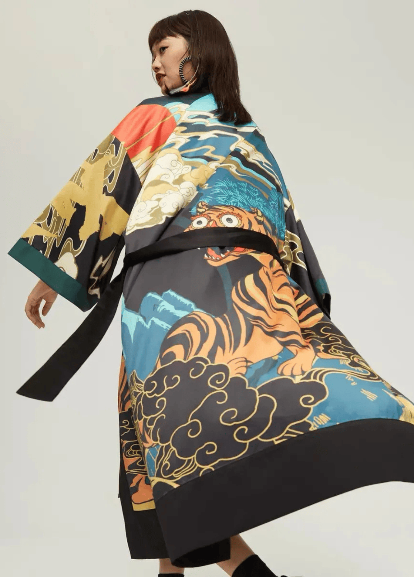 Kimono long femme | Tora Kimono long femme | Tora noir / unique