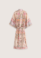 Kimono long fleuri rose pâle Kimono long fleuri rose pâle