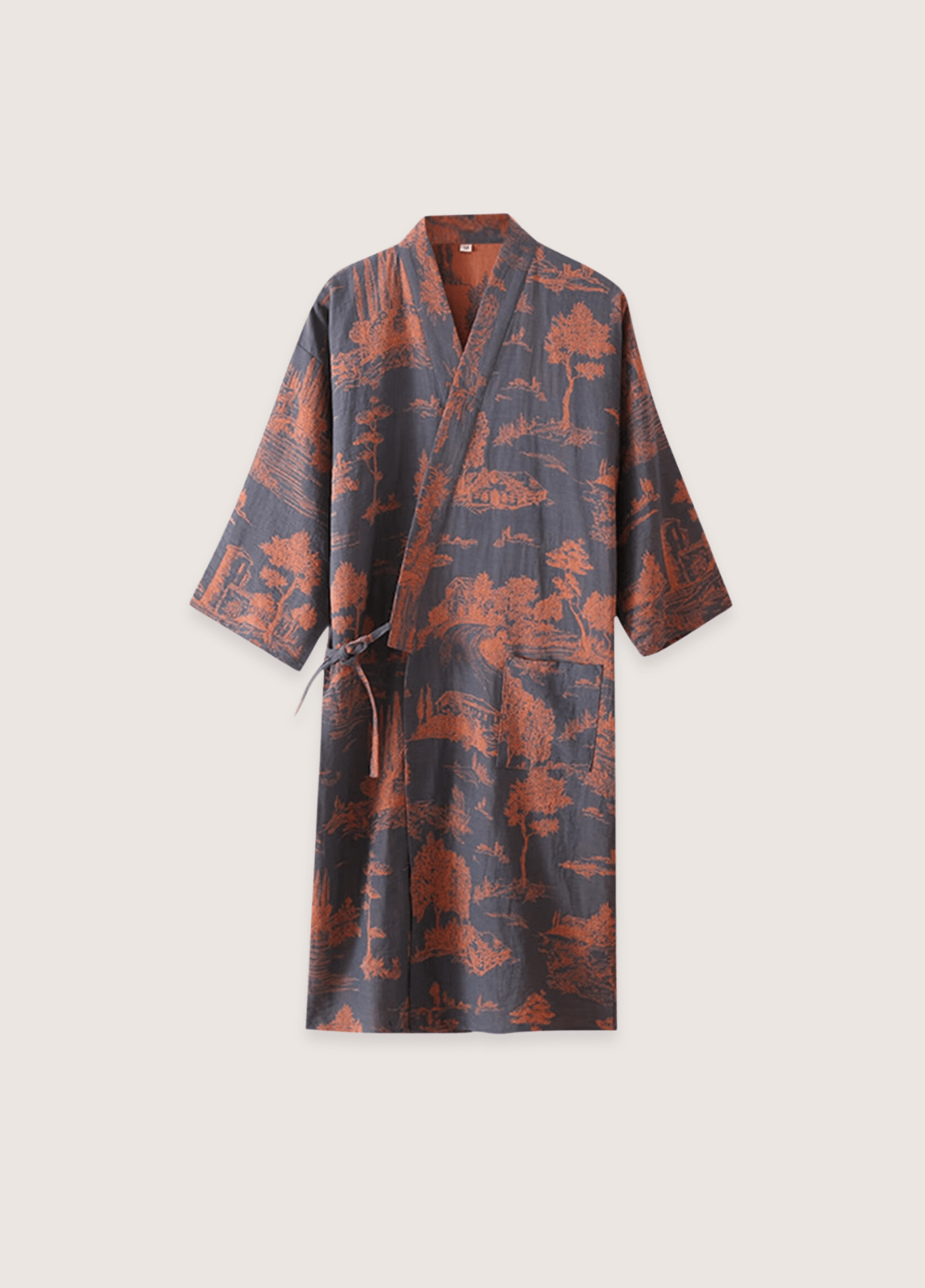 Peignoir kimono bleu homme | Ukiyo Peignoir kimono bleu homme | Ukiyo bleu / M