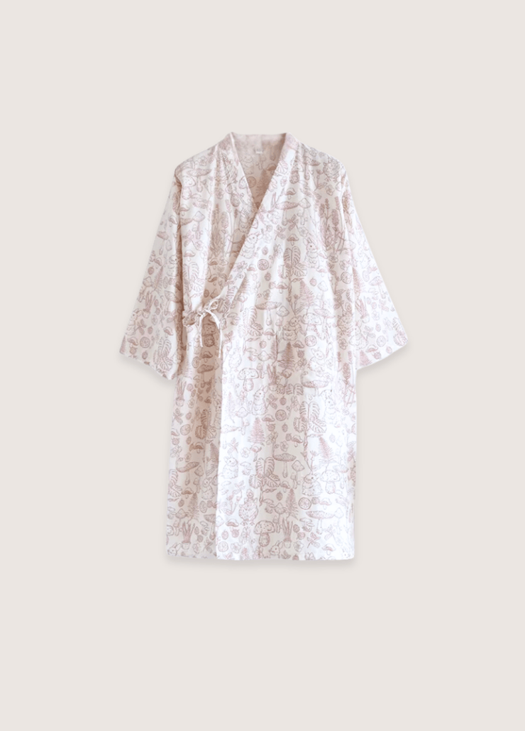 Peignoir kimono blanc femme