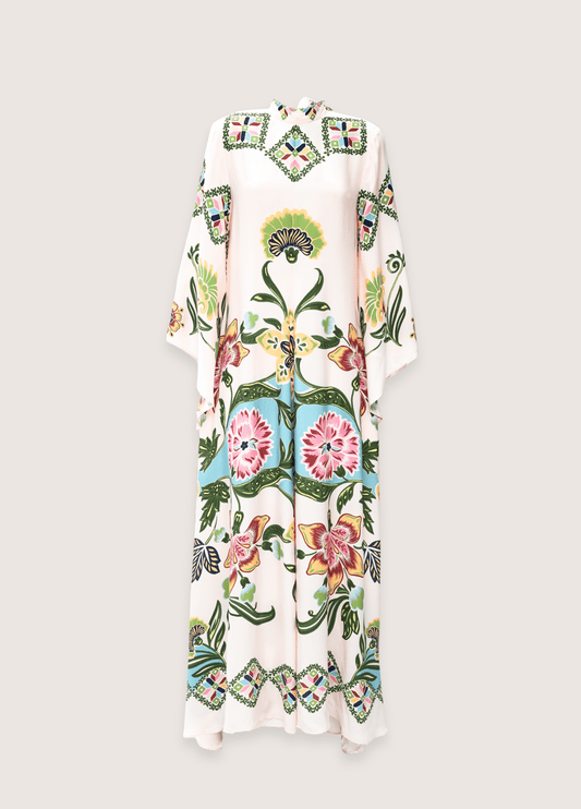 Robe kimono | Jardin Botanique blanc / S