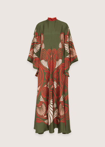 Robe kimono | Sauvage vert / S