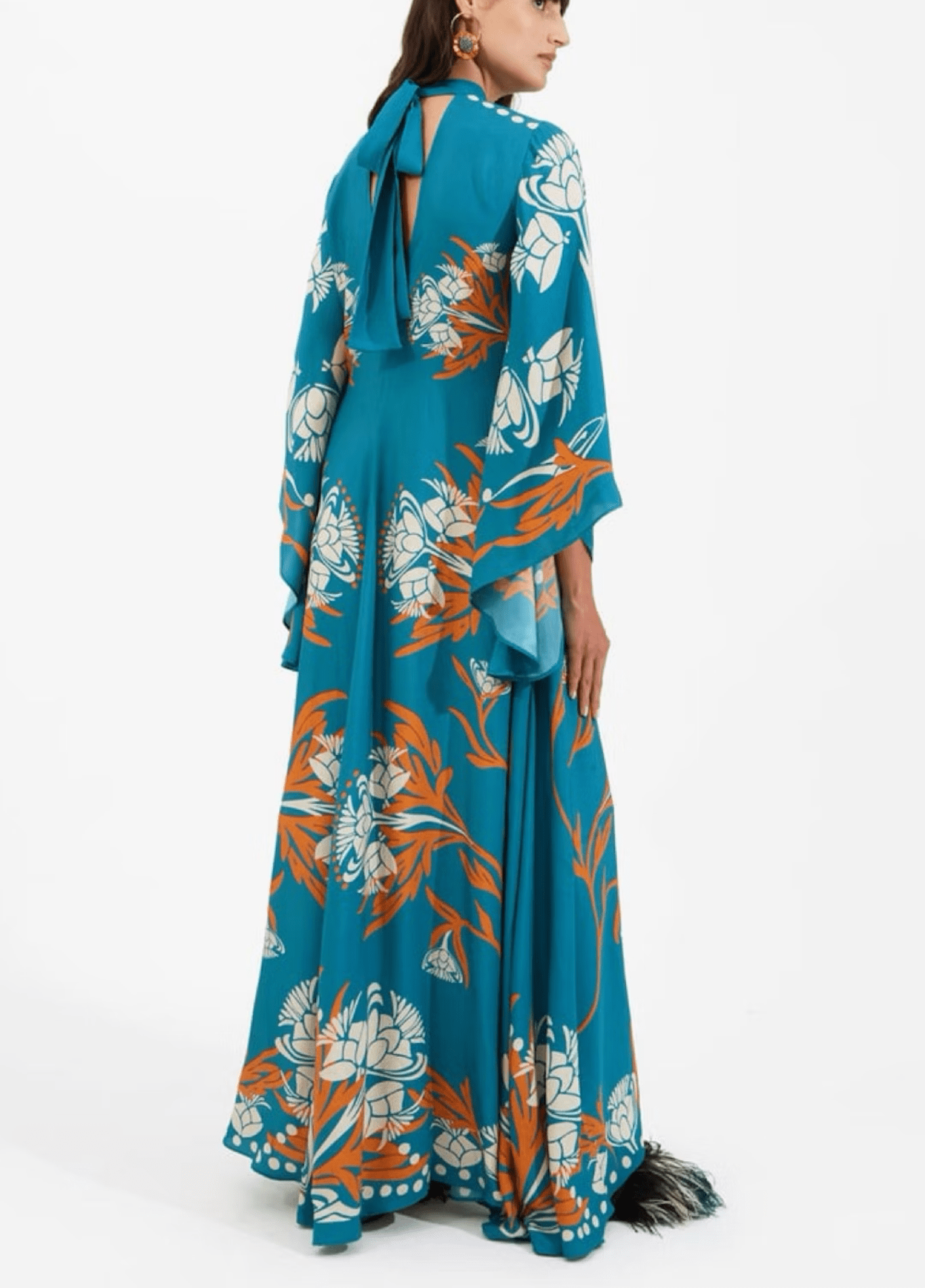 Robe kimono | Turquoise Sauvage