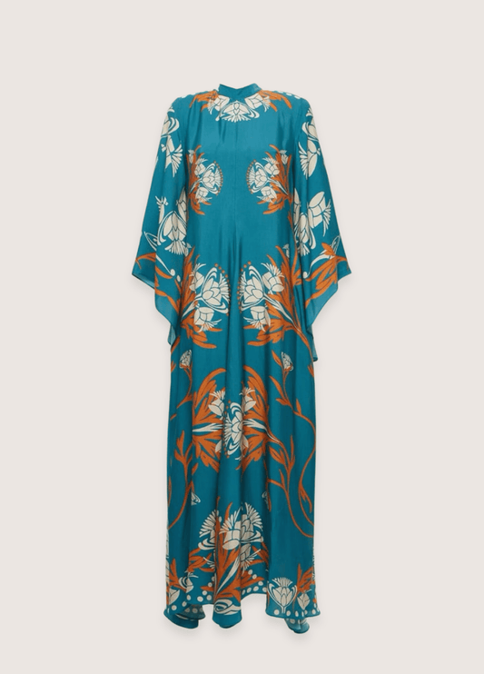 Robe kimono | Turquoise Sauvage turquoise / S