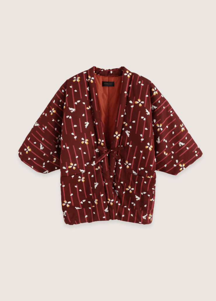 Veste kimono femme Fleurs Japonaises