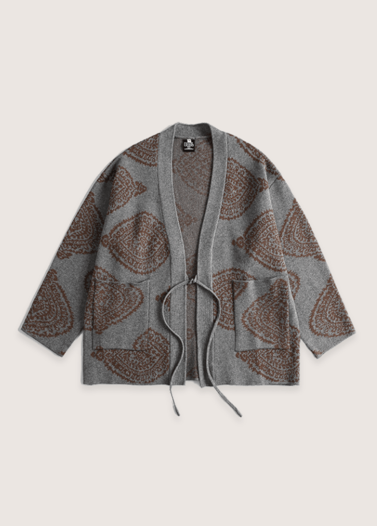 Veste kimono femme grise