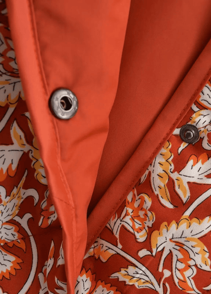 Veste kimono matelassée | Floral Terracotta Veste kimono matelassée | Floral Terracotta